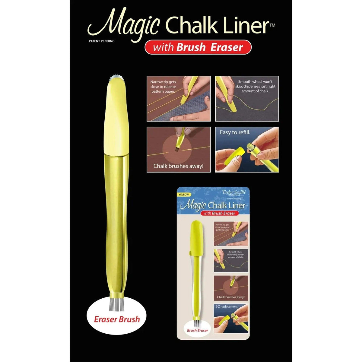 Magic Chalkliner Yellow With Brush Eraser
