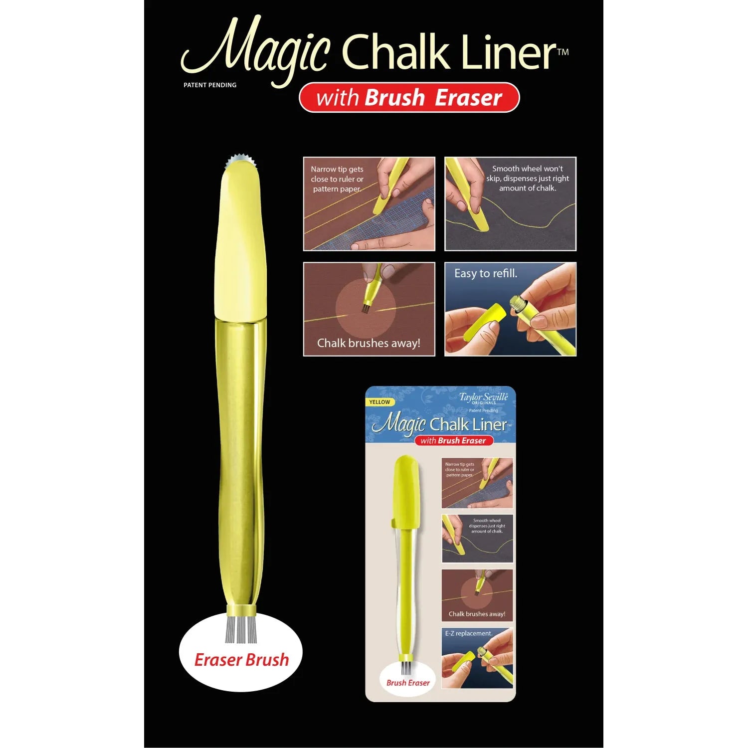 Magic Chalkliner Yellow With Brush Eraser