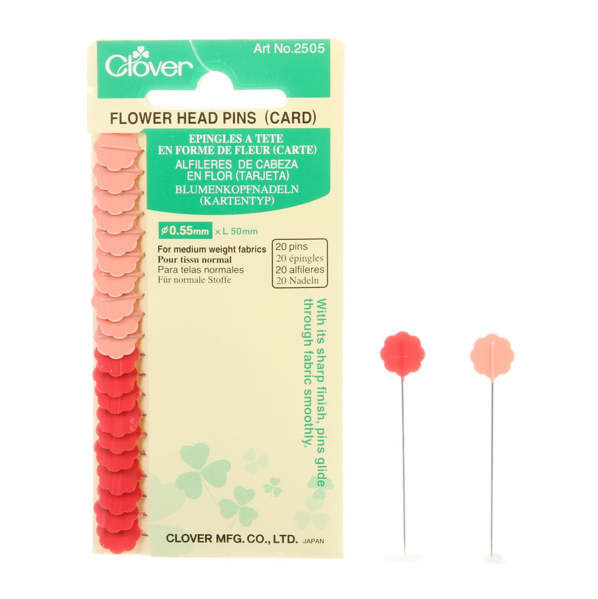 Flower Head Pins Size 32 - 2in  20ct