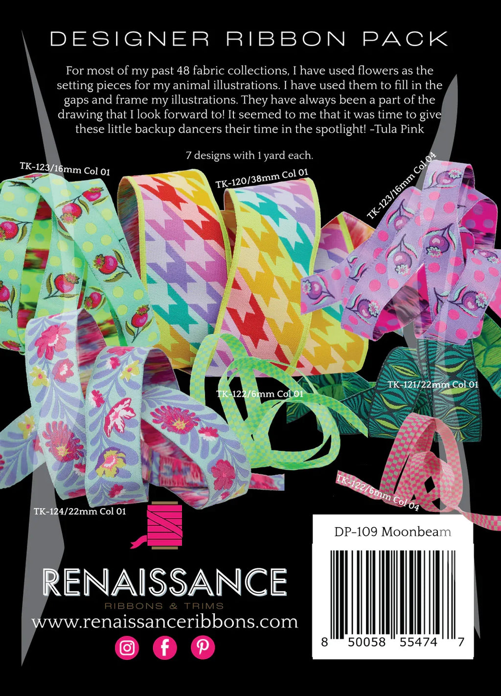 Untamed by Tula Pink Designer Ribbon Pack - Two Colorways!