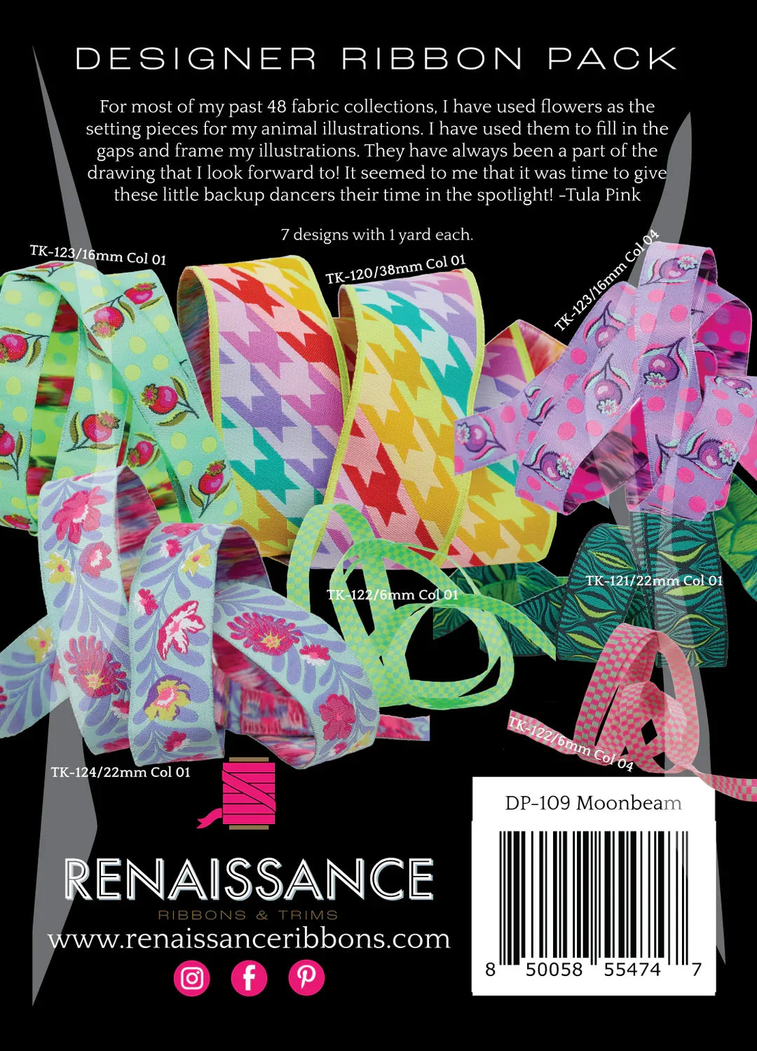 Untamed by Tula Pink Designer Ribbon Pack - Two Colorways!