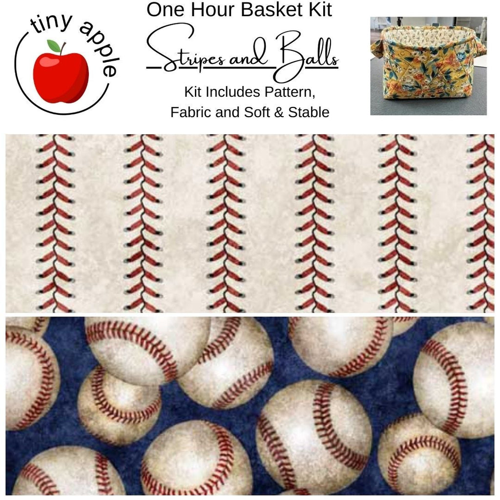 Kit:  One Hour Basket - Stripes  and Balls