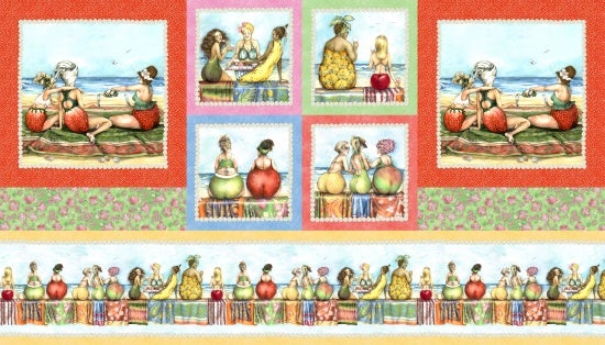 Mary Stewart Fruit Ladies Panel  - Multi