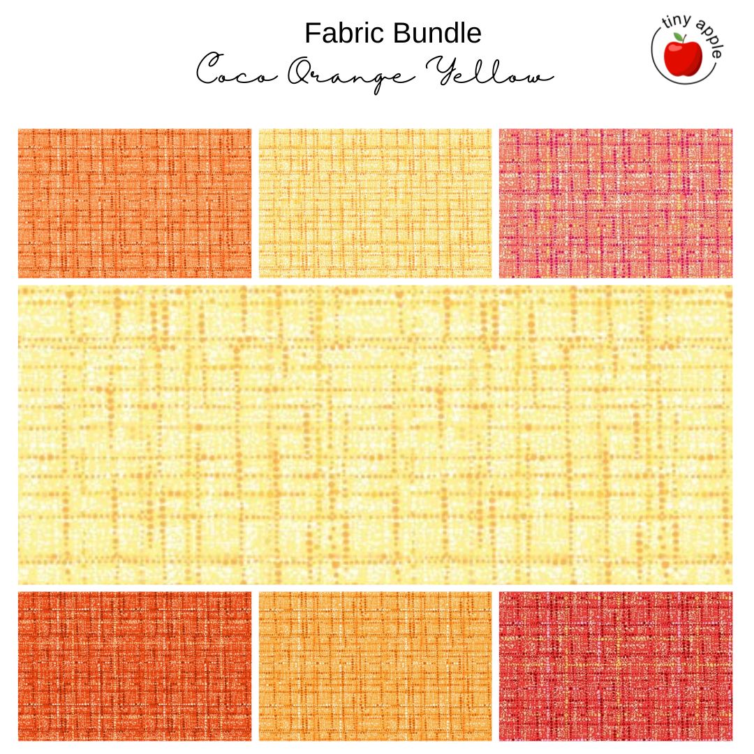 Fat Quarter Bundle (7) - Coco Orange/Yellow