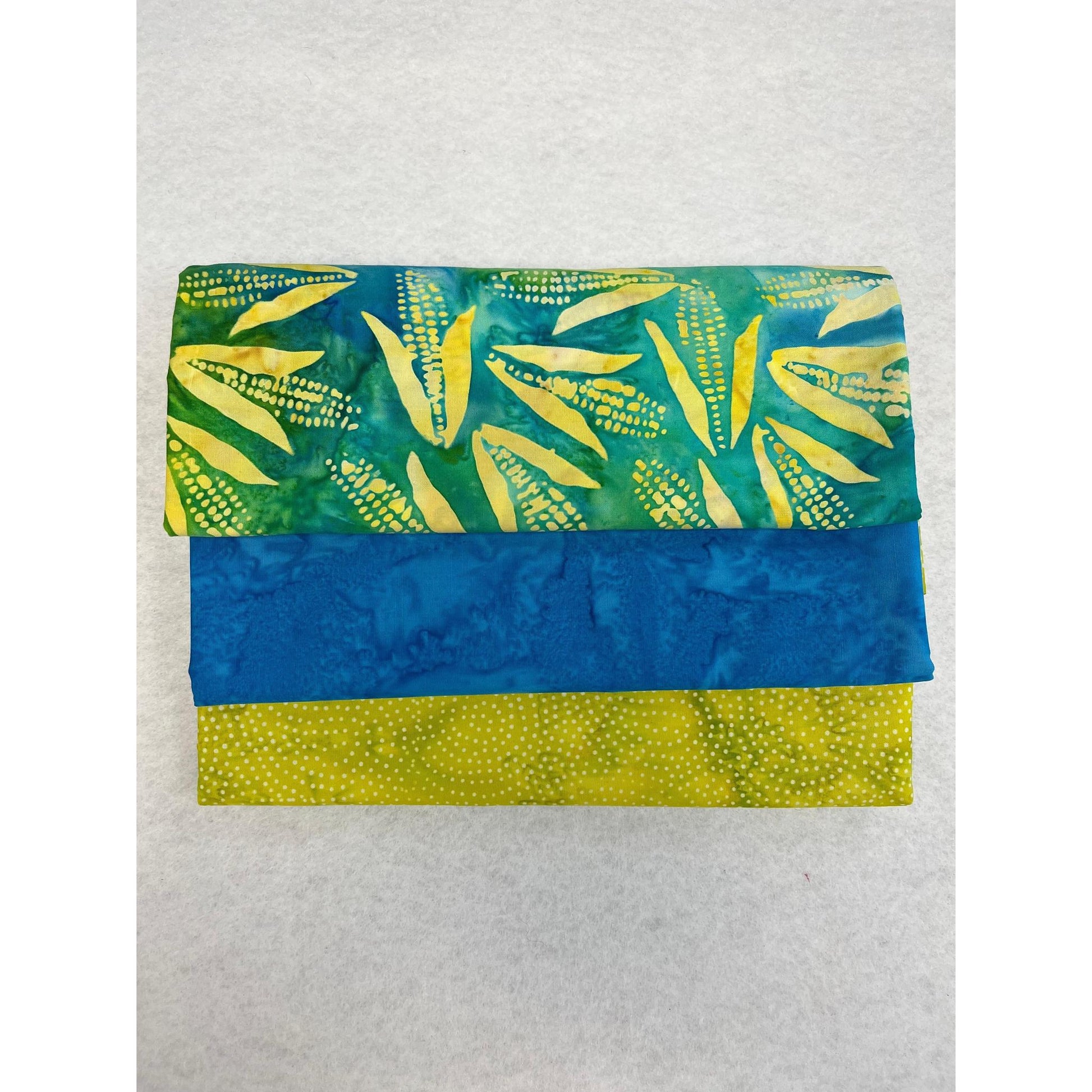 3 - 1 yard Bundle - Blue and Yellow Batiks