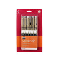 Sakura Pigma Micron Pen Set, 6 Sizes Black