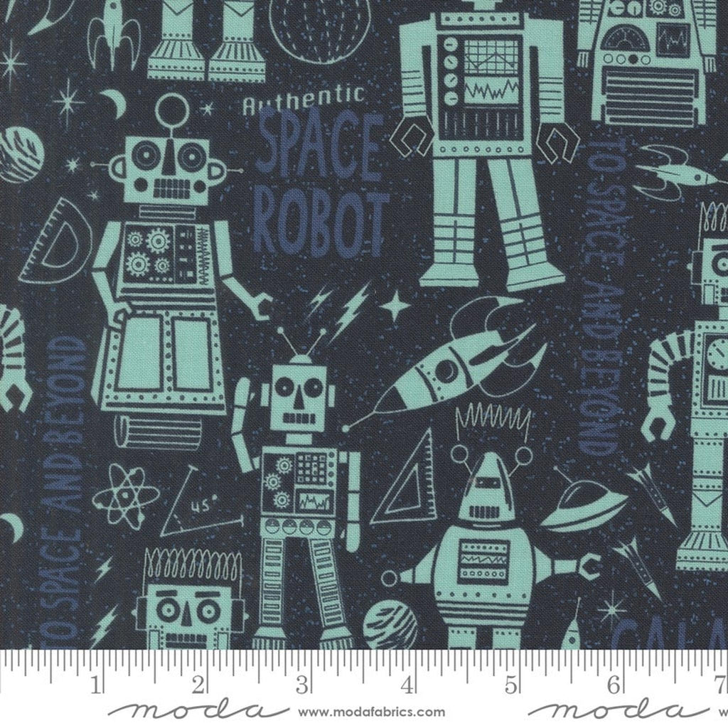 321 Blast Off - Robots Night Sky