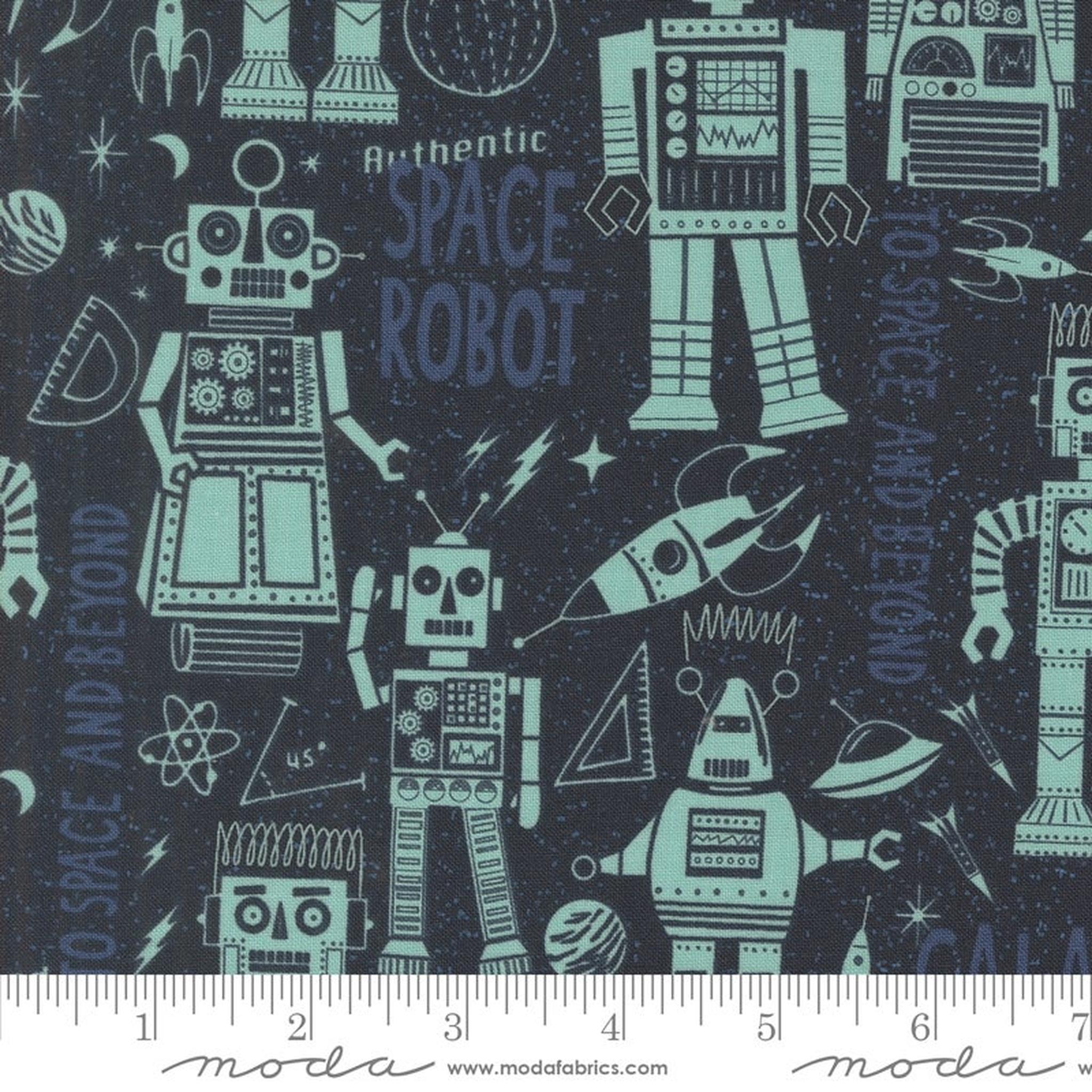 321 Blast Off - Robots Night Sky