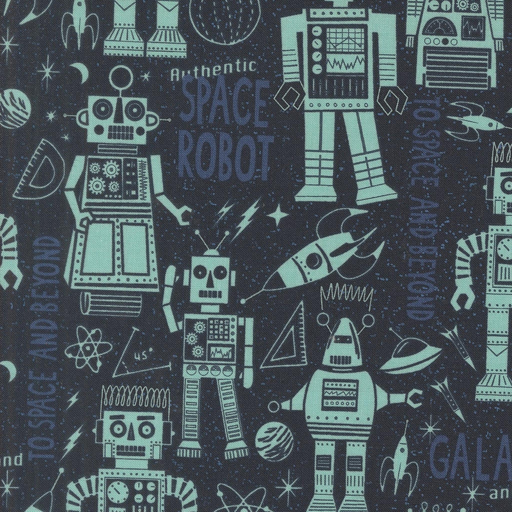 321 Blast Off - Robots Night Sky