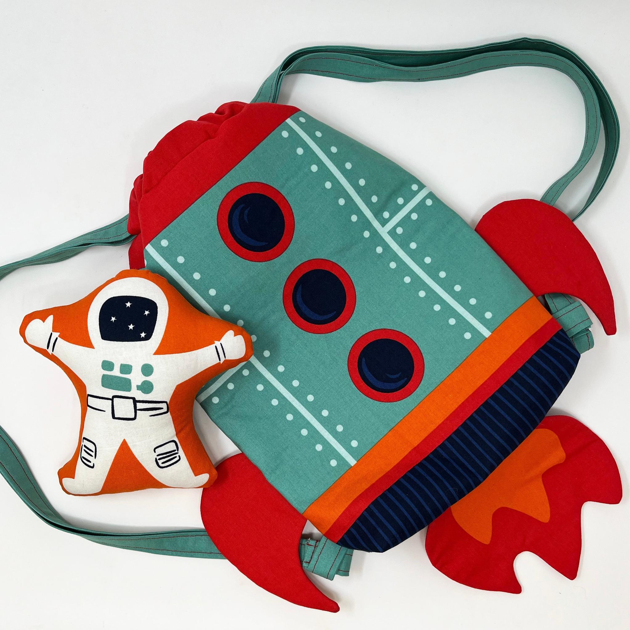 321 Blast Off - Rocket Backpack Panel Multi (36" x 60")