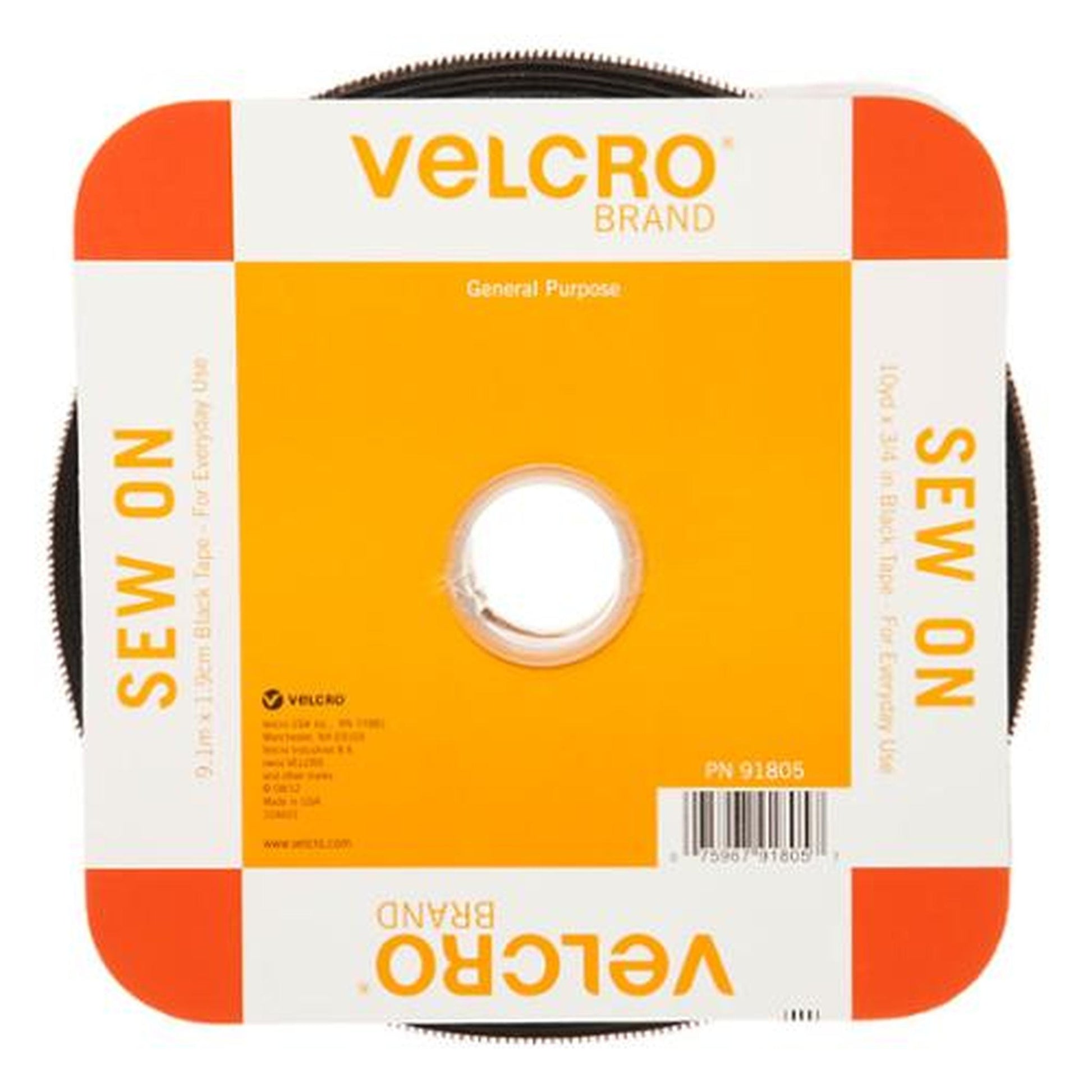 3/4" Black Velcro (per inch)