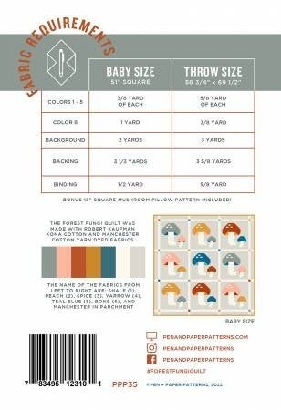 Pattern: Forest Fungi Quilt