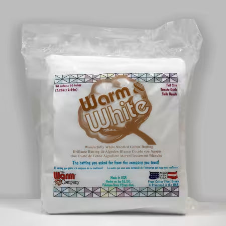 Warm and White Batting 90" x 96"