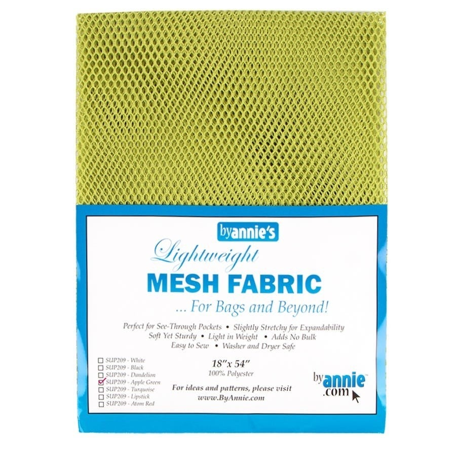 By Annie Lightweight Mesh Fabric - Apple Green - 1/2yrd