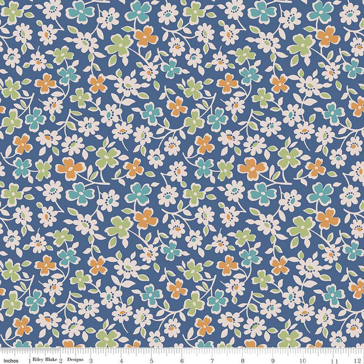 Autumn Wideback by Lori Holt - Cosmos Denim