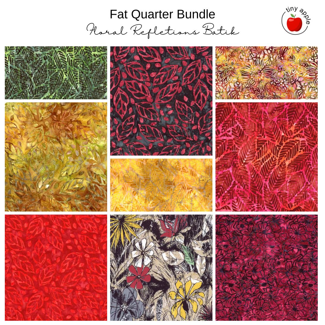 Fat Quarter Bundle Floral Reflections Batik (9)