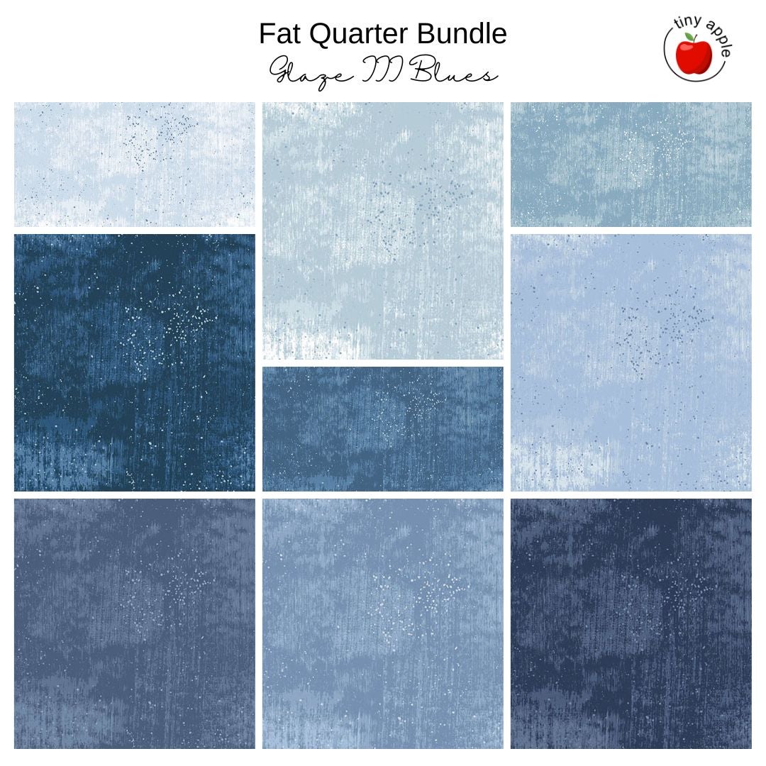 Fat Quarter Bundle (9) - Glaze III Blues