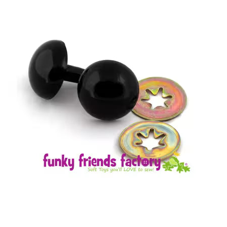 Toy Eyes Solid Black -18mm