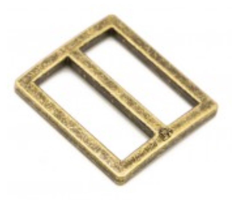 Hardware: Widemouth Rectangular Slider 1" Slider (2) -Antique Brass Finish