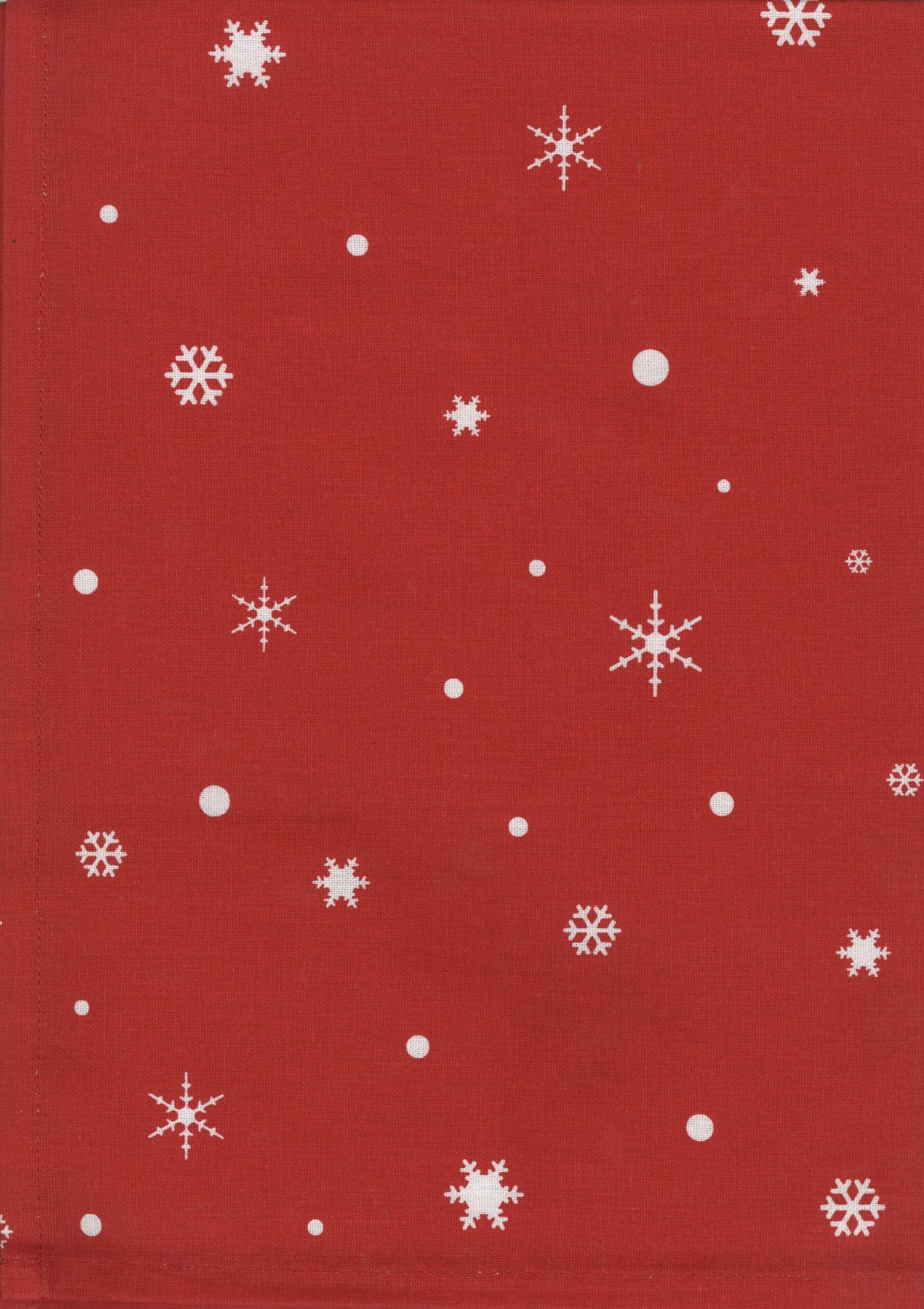 Dunroven House Snow Flake Tea Towel - Bright Red