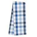 Dunroven House Navy Chambray Light Blue Check Tea Towel