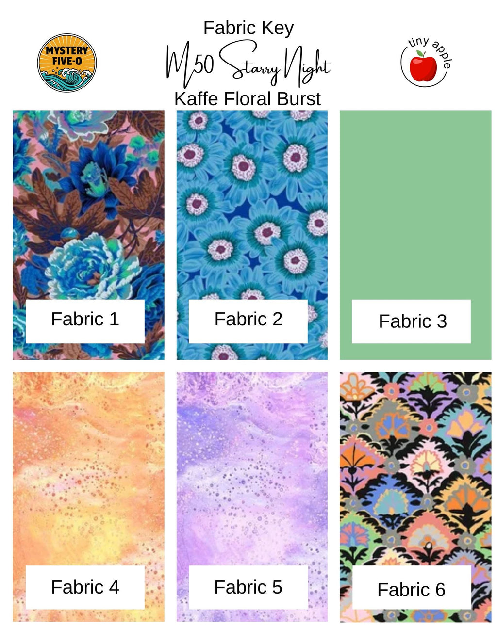 Fat Quarter Bundle (6) M50 | Kaffe Floral Burst