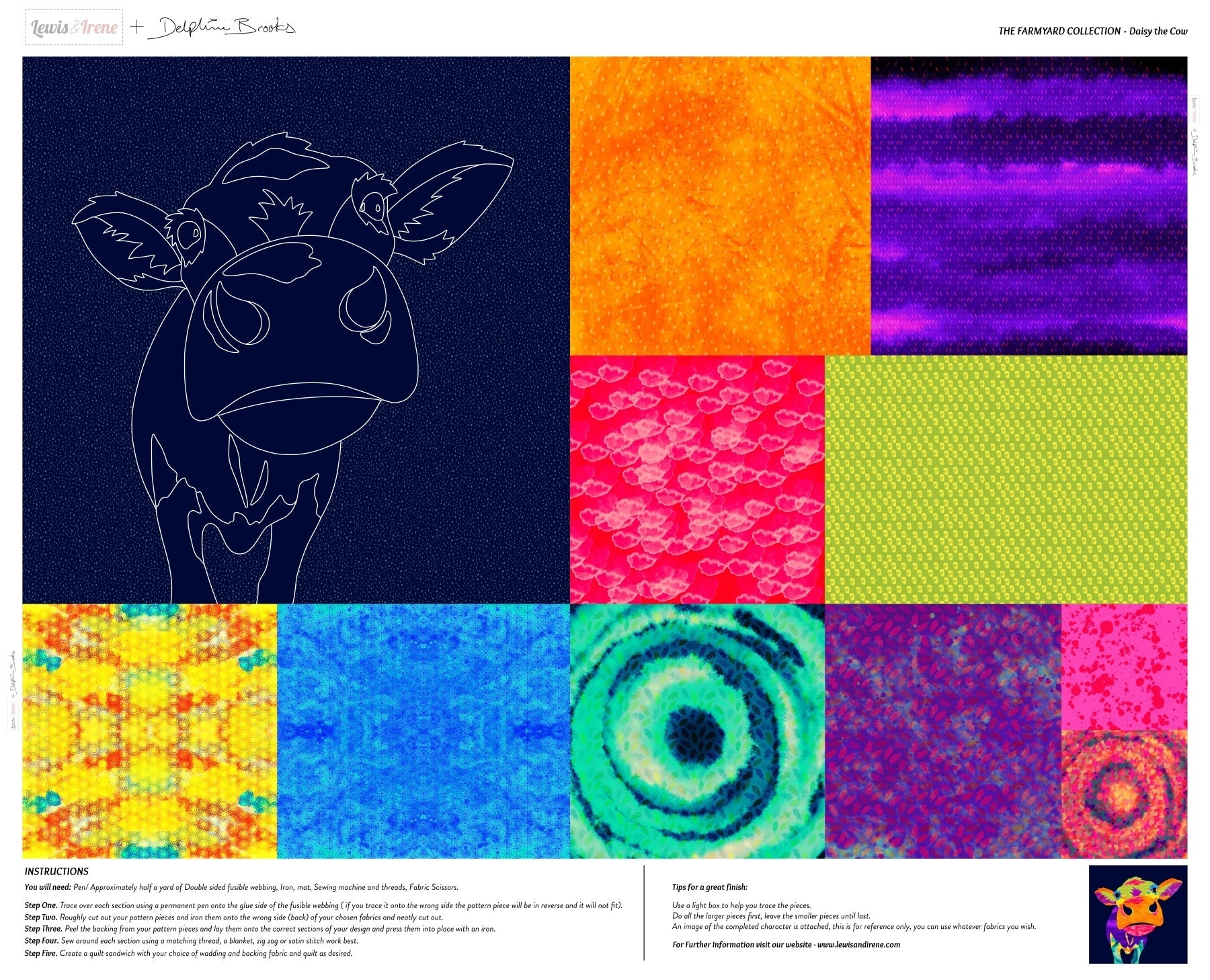 The Farmyard Collection Daisy the Cow - Panel (36"x44")