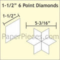 6 Point Diamond 1 1/2" - Small Pack (75 pieces)