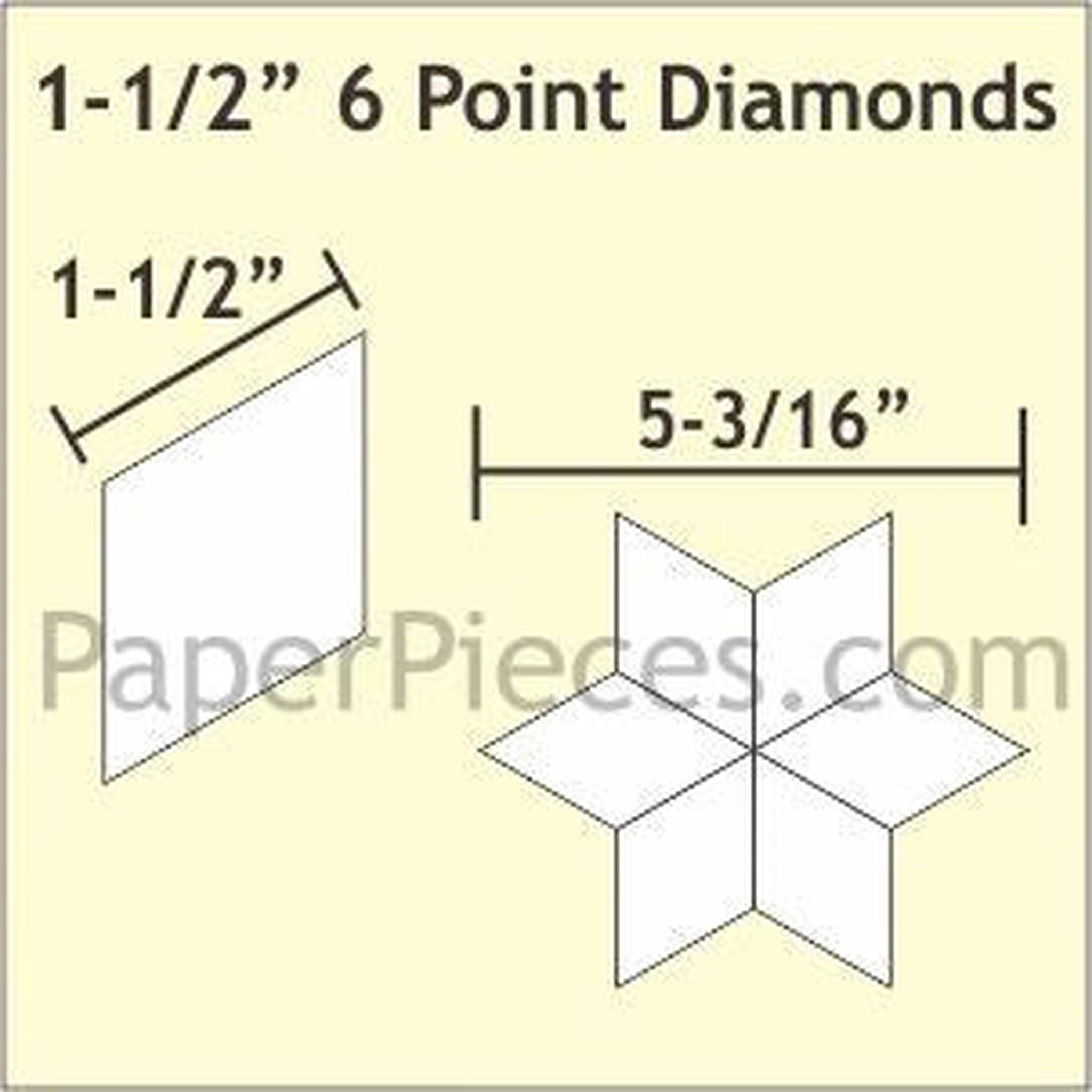 6 Point Diamond 1 1/2" - Small Pack (75 pieces)