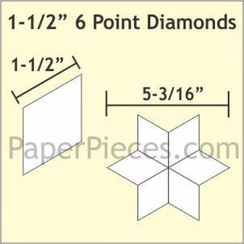 6 Point Diamond 1 1/2" - Small Pack (75 pieces)