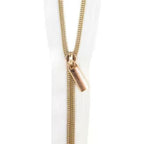 White #5 Zipper - 30 inches with 2 Zipper Pulls | Multiple Finishes