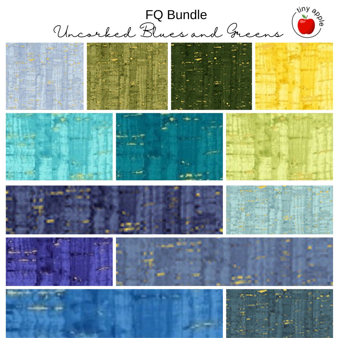 Fat Quarter Bundle (13) - Uncorked Blues and Greens