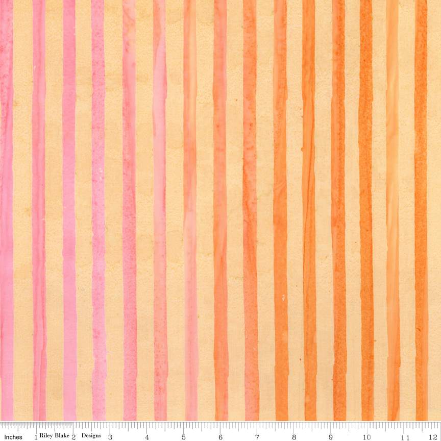 Expressions Batik Elementals by Riley Blake - Get in Line: Coral Fiesta