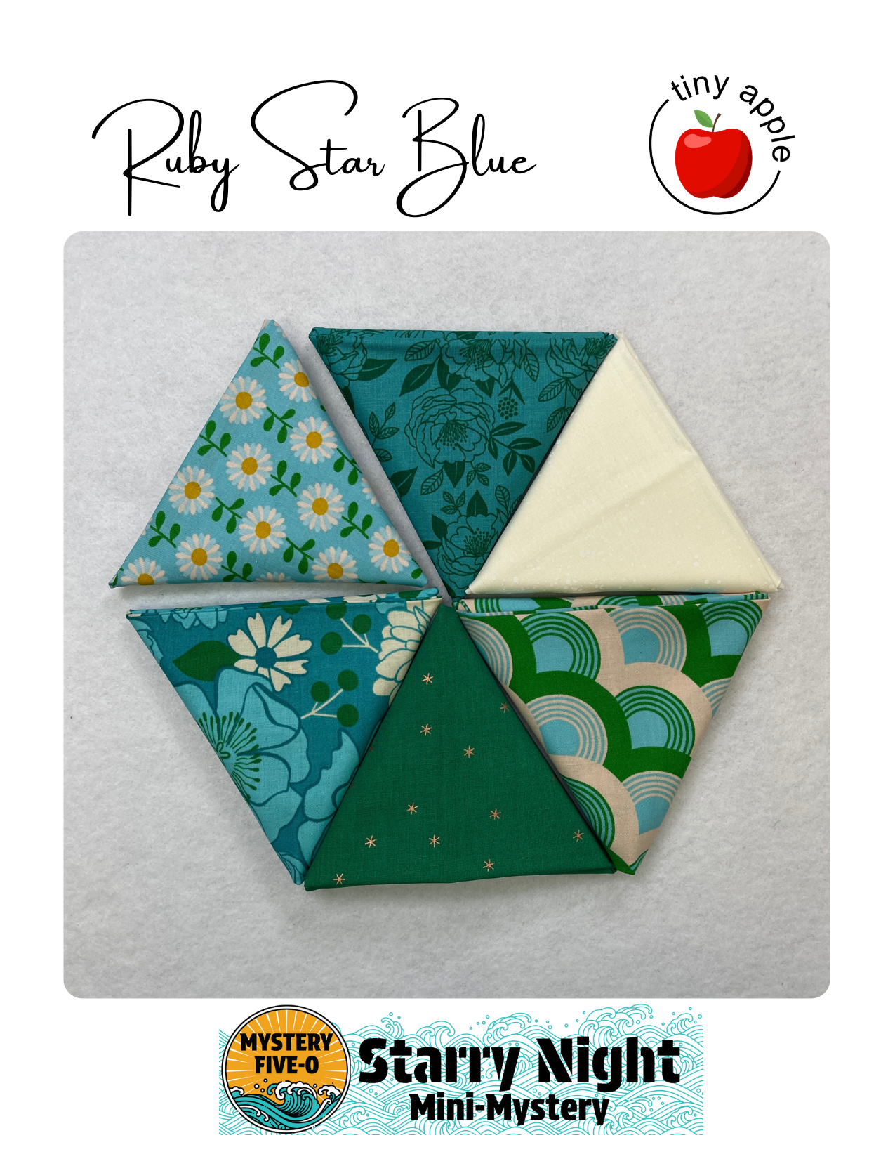 Fat Quarter Bundle (6) M50 | Ruby Star Blue Flowers 2