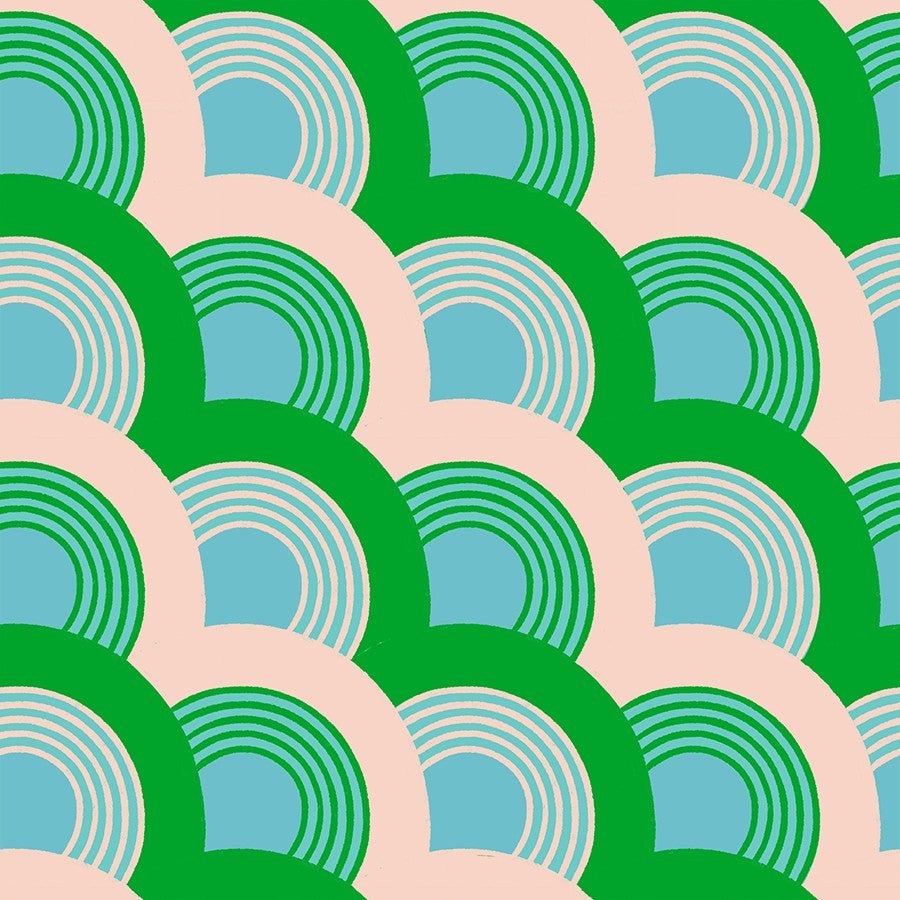 Flowerland by Melody Miller - Nightlights Turquoise