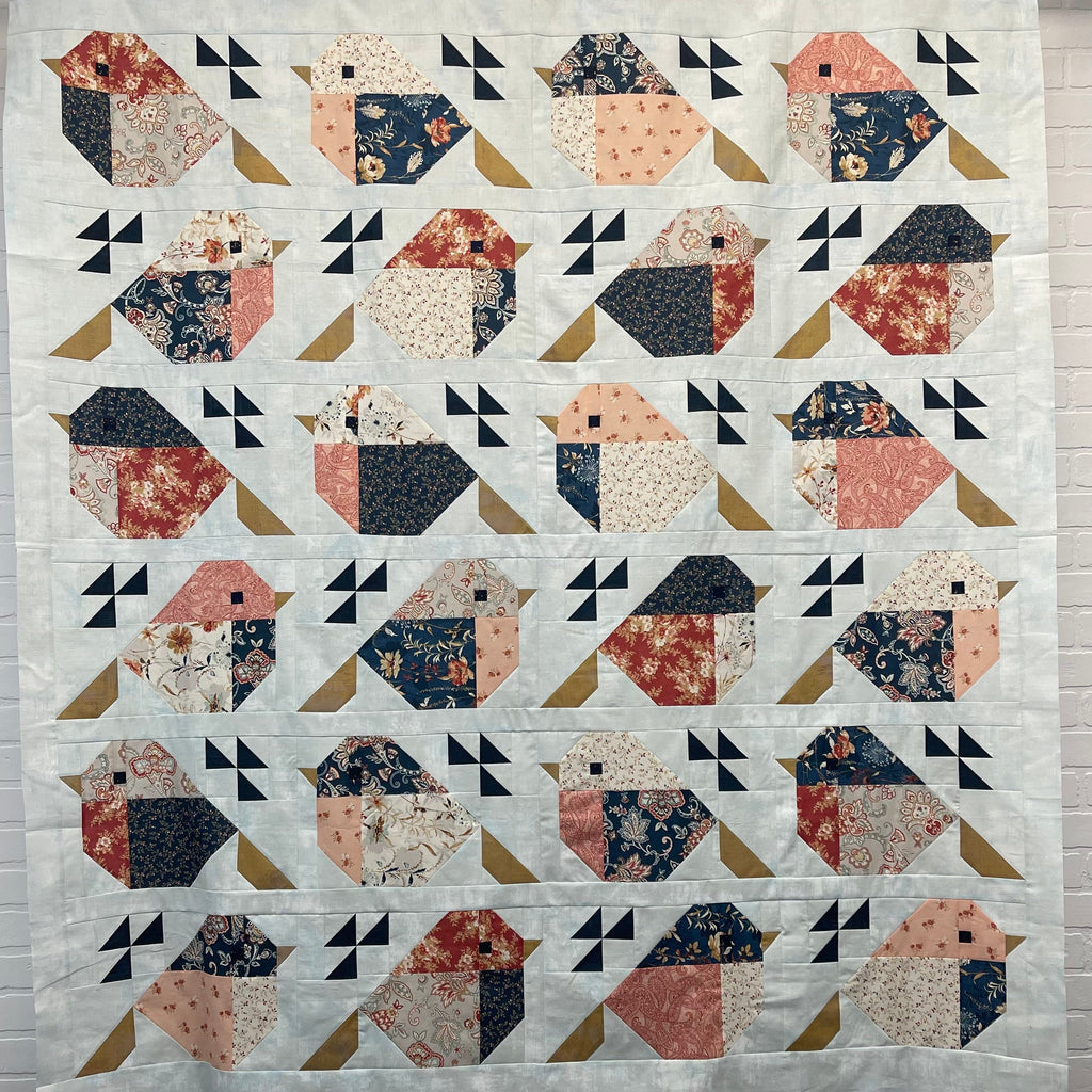 Kit: Sparrows in Sandalwood (65 1/2" x 71") Pattern Sold Separately