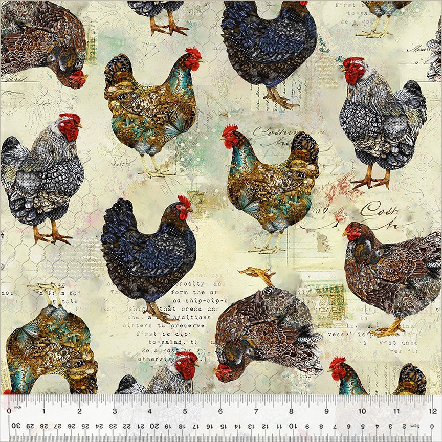 Boho Chicks by Whistler Studios - Rustic Chickens: Multi