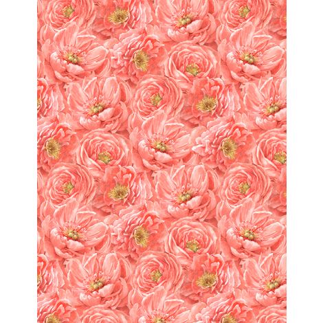 Peach Whispers Packed Tonal Flowers Coral