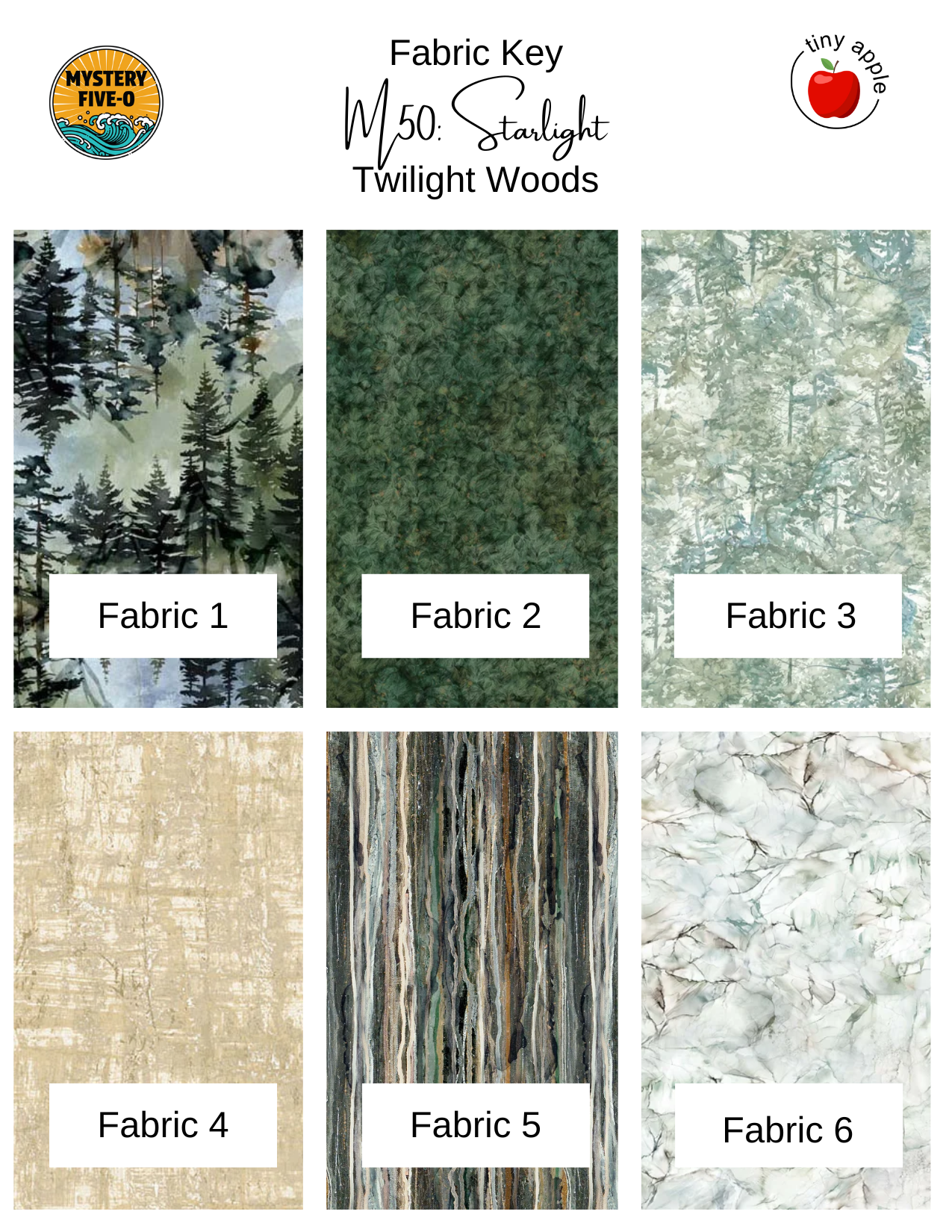 Fat Quarter Bundle (6) M50 | Twilight Woods