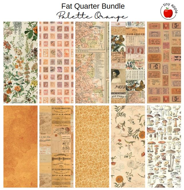 6" Apple Peels (10) - Palette Orange by Tim Holtz