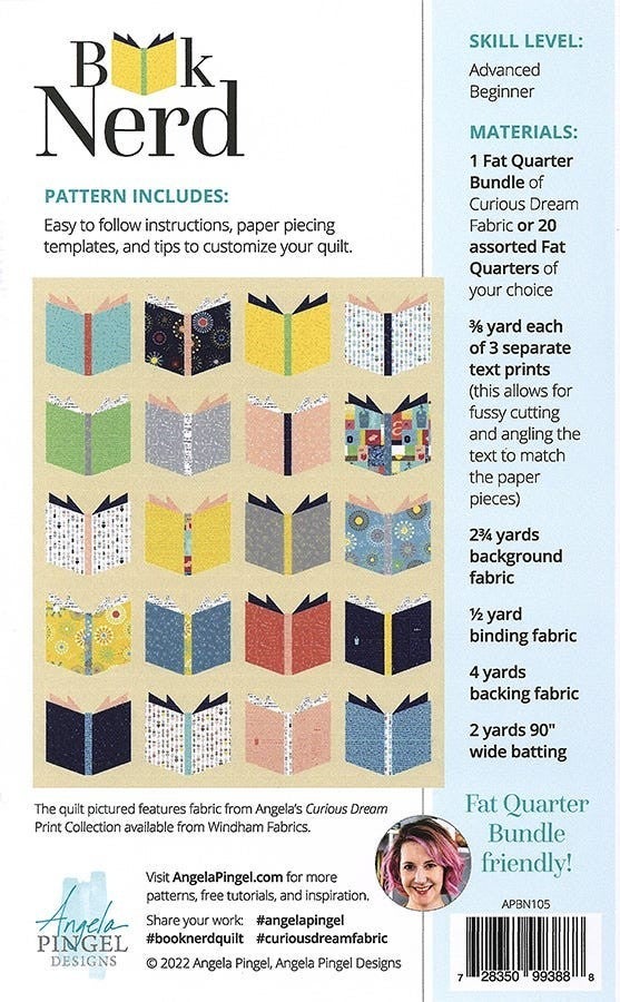 Pattern: Book Nerd Quilt by Angela Pingel