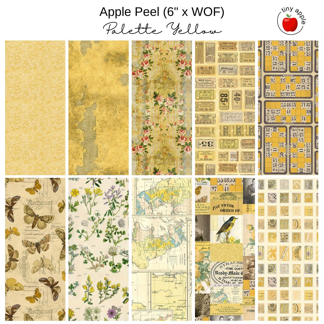 6" Apple Peels (10) - Palette Yellow by Tim Holtz