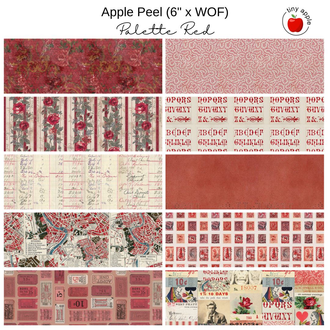 6" Apple Peels (10) Palette Red by Tim Holtz