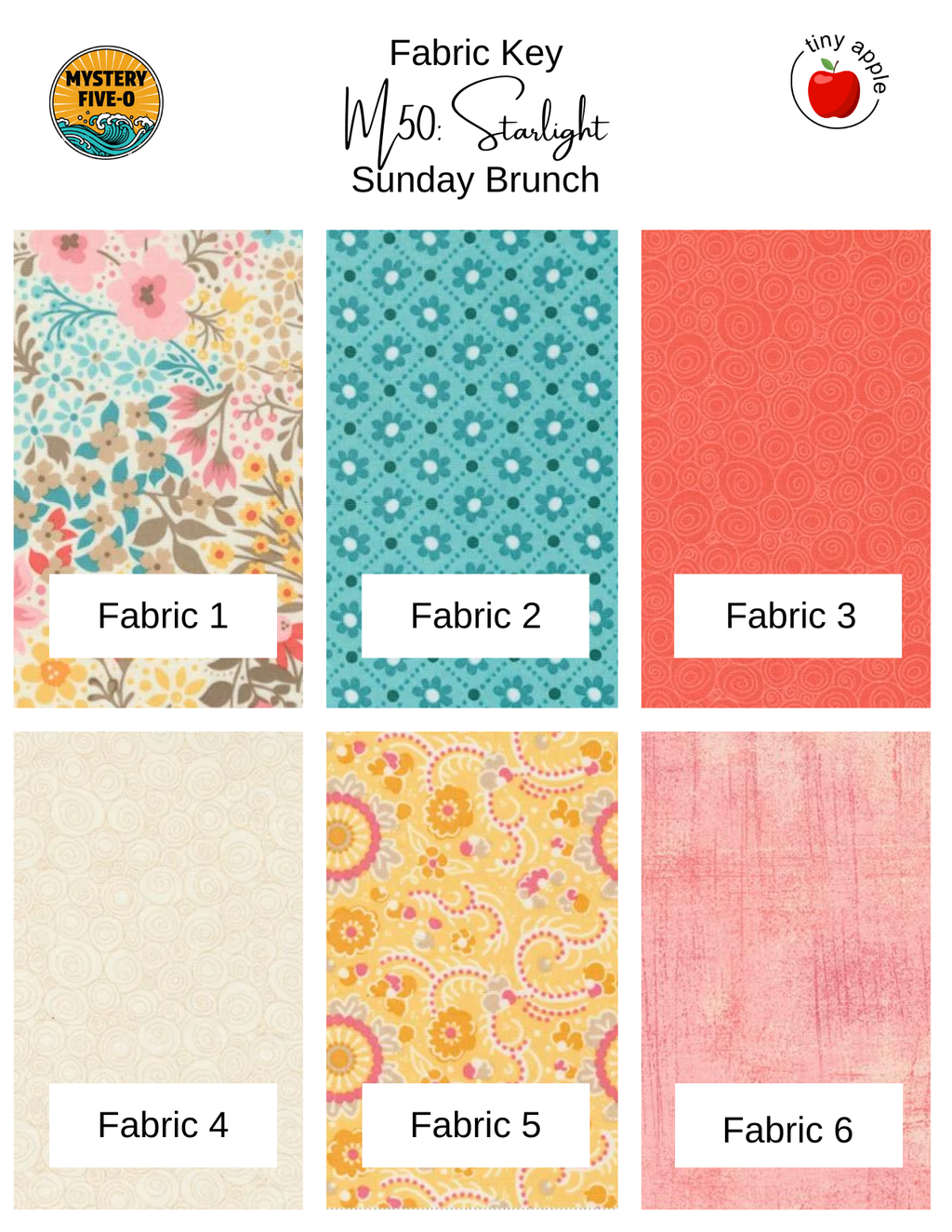 Fat Quarter Bundle (6) M50 | Sunday Brunch