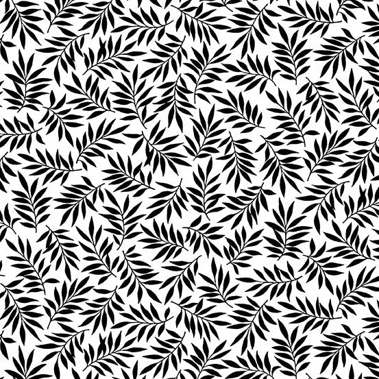 Andover Century Black on White Ferns