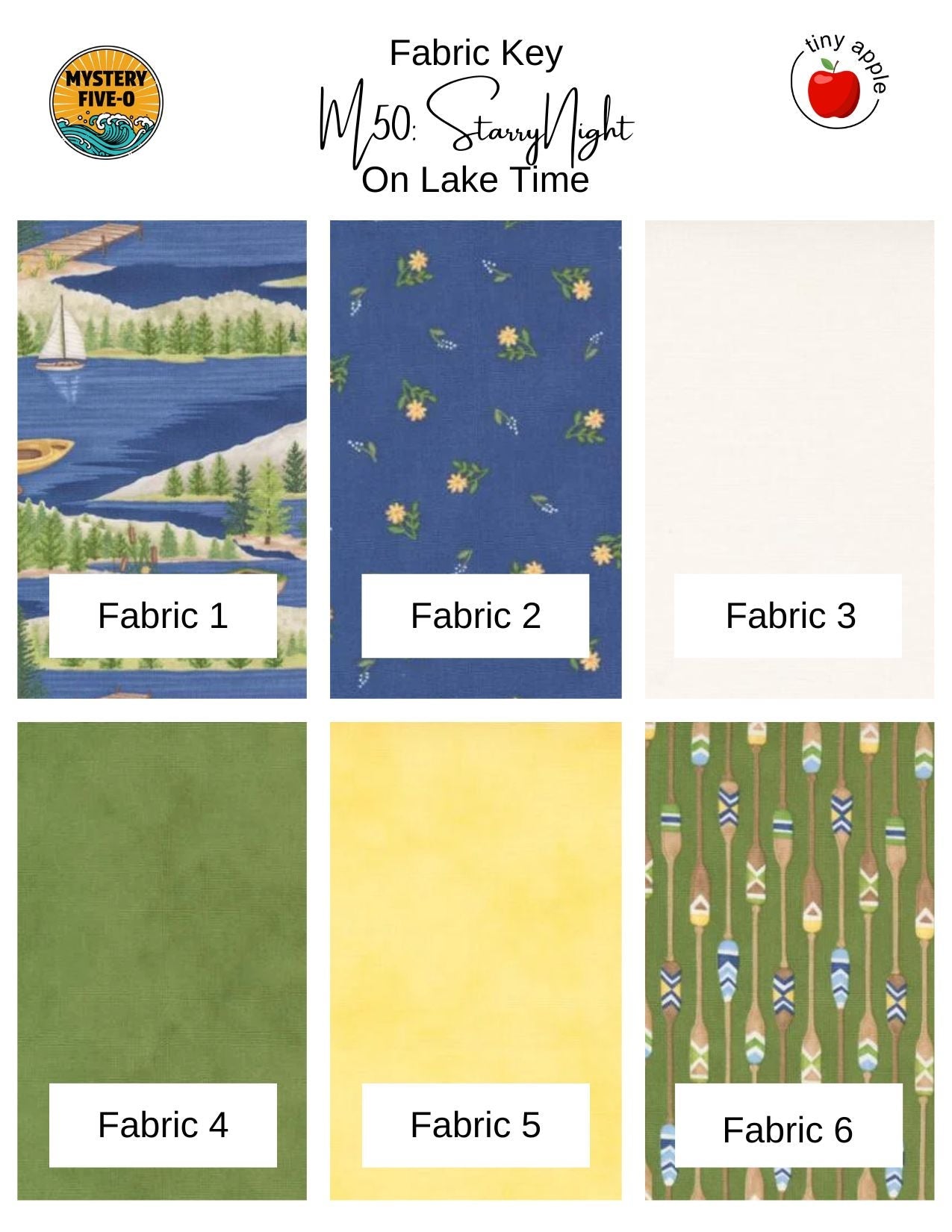 Fat Quarter Bundle (6) M50 | On Lake Time 2
