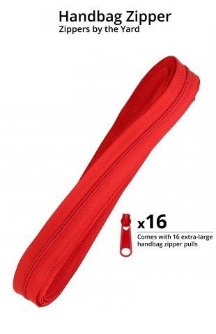 By Annie 4YD Zippers by the Yard - Atom Red