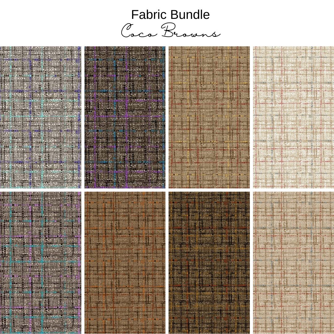 Fat Quarter Bundle (8) - Coco Brown