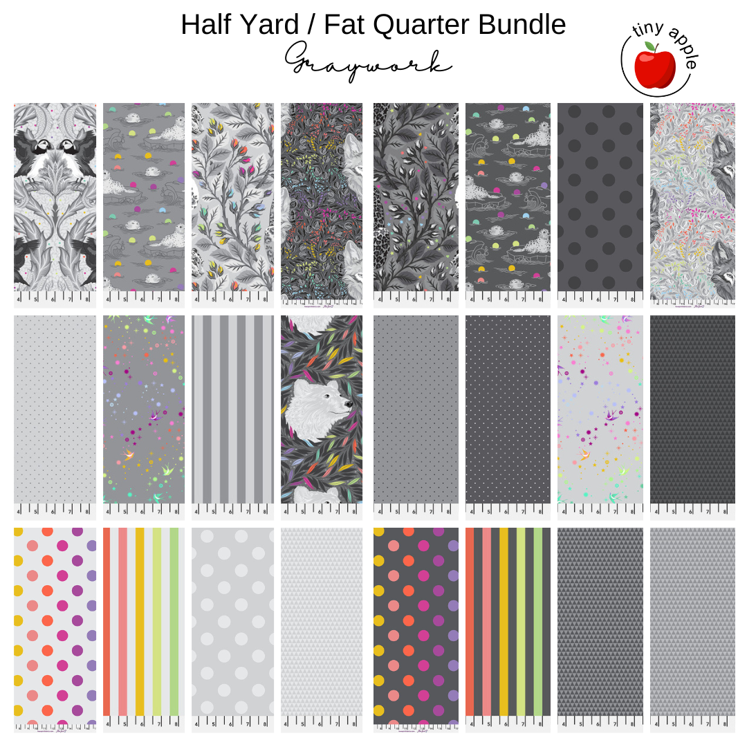 Pre-Cut Bundles (24) - Graywork by Tula Pink