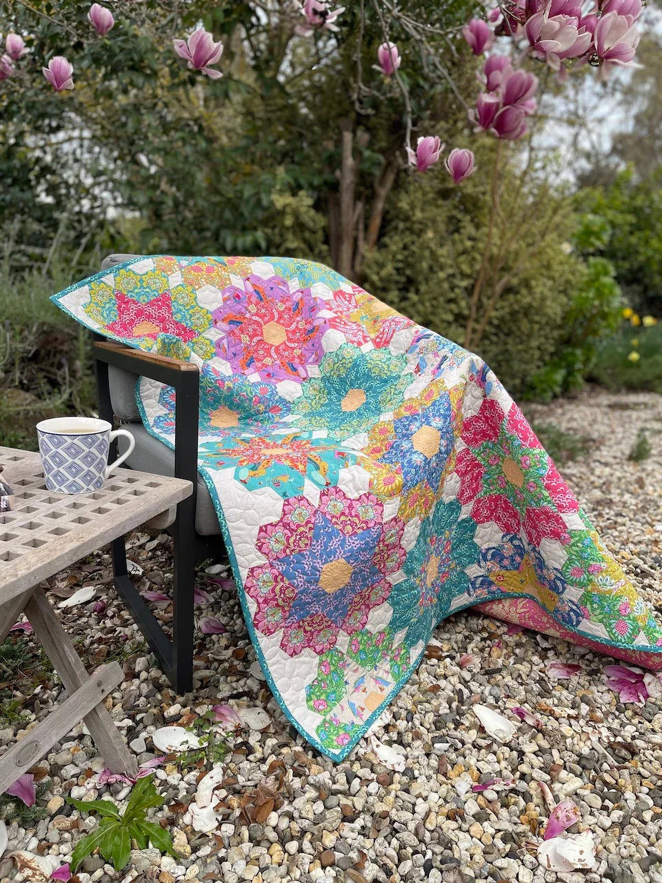 Big Blooms English Paper Piecing Quilt Pattern